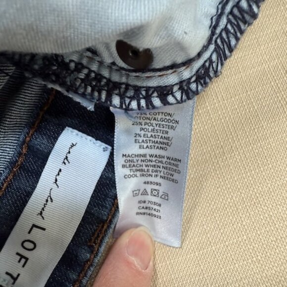 Loft Blue Denim Curvy Straight Jeans. Women's 30/10 - Picture 7 of 7